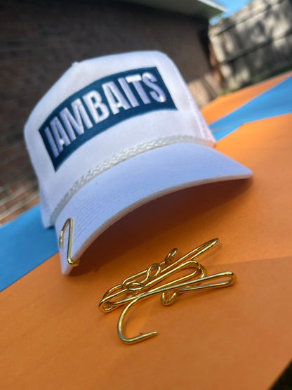 IAMBAITS: navy blue trucker hat